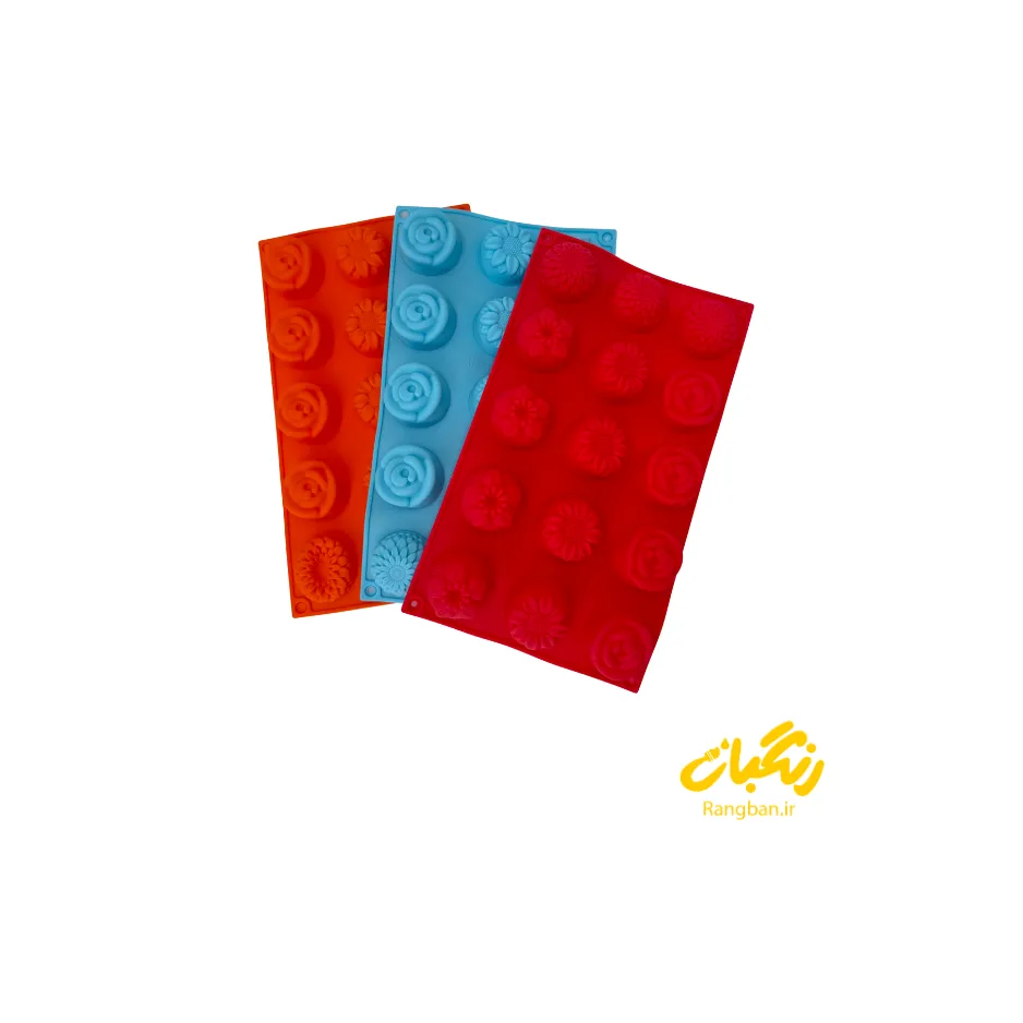 قالب سیلیکونی گل 15 تایی