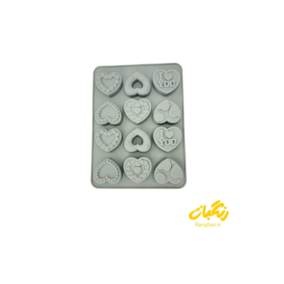 قالب سیلیکونی قلب 12 تایی