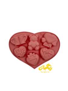 قالب سیلیکونی ورقی قلب و خرس دار لاو