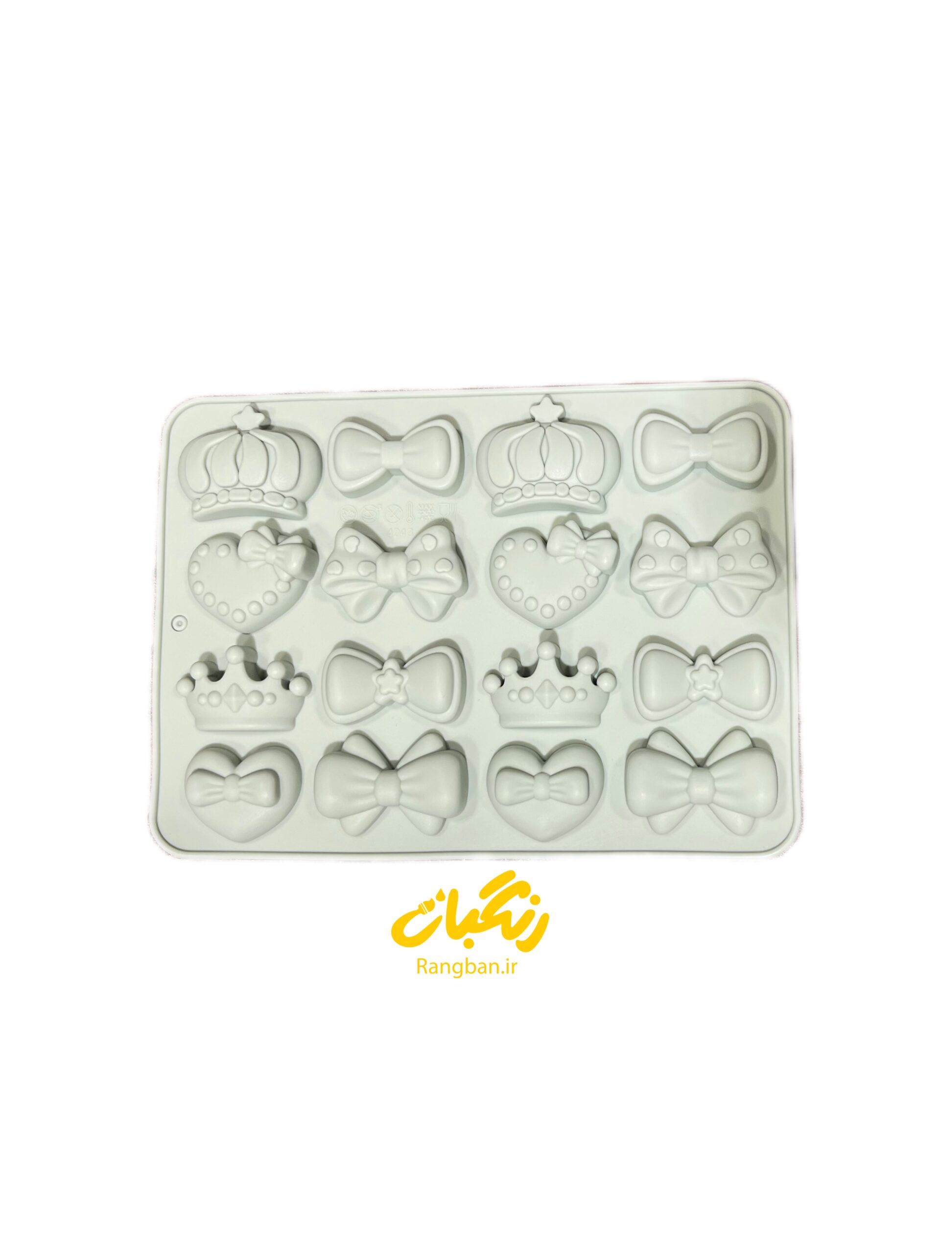 قالب سیلیکونی ورقی پاپیون و تاج جور