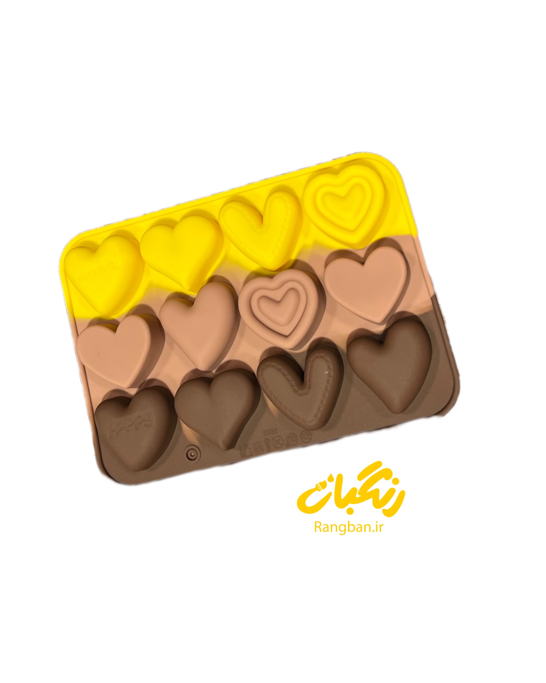 قالب سیلیکونی ورقی قلب پاستیلی